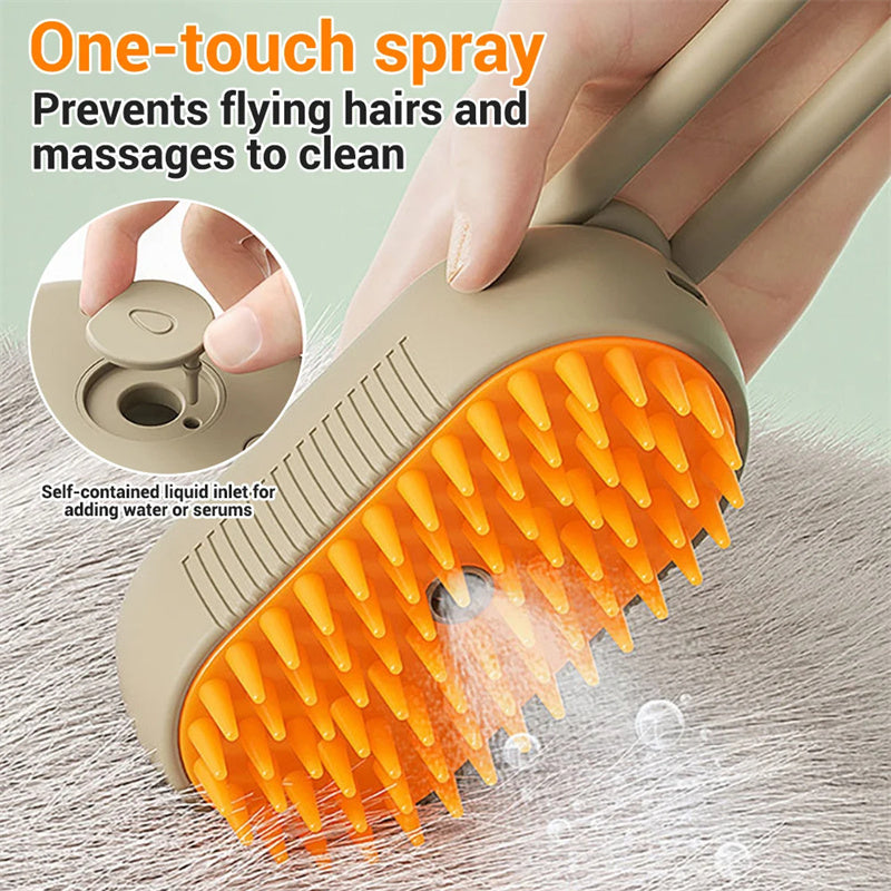3 in 1 Electric Steamy Brush for Cats and Dogs