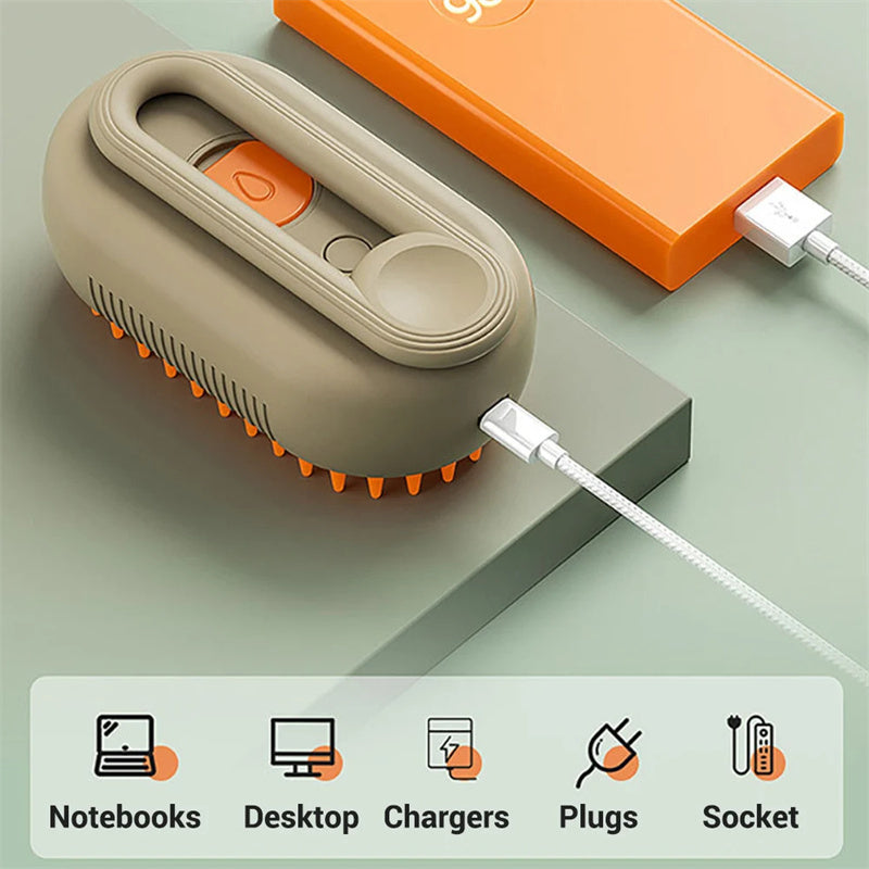 3 in 1 Electric Steamy Brush for Cats and Dogs
